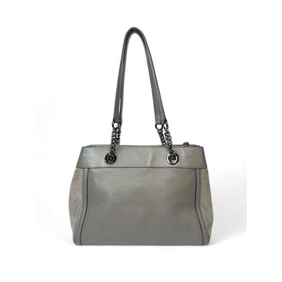 Coach Turnlock Edie Leather & Suede Carryall Bag - Picture 5 of 9